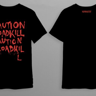 CAUTION ROADKILL T-shirt by Marianna Simnett
